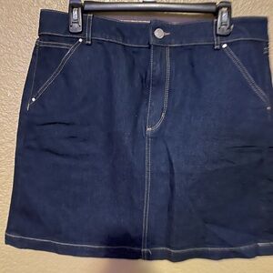 LOFT A-Line Blue Mini Skirt Casual